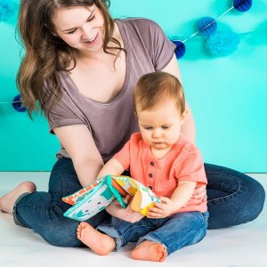 Livre enfant en tissu avec anneau de dentition Bright starts