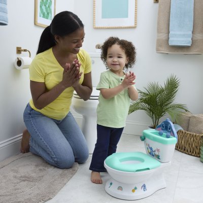 Mini toilette avec réducteur de lunette, 2 en 1