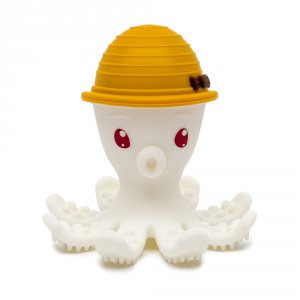 Jouet de dentition bonnie la pieuvre jaune safran Babytolove