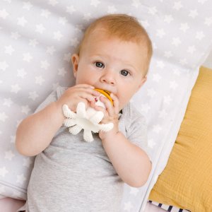 Jouet de dentition bonnie la pieuvre jaune safran Babytolove