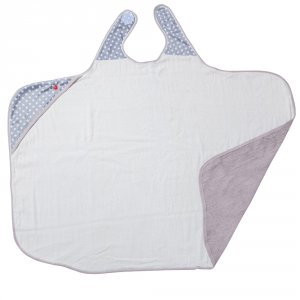 Cape de bain white stars Babytolove