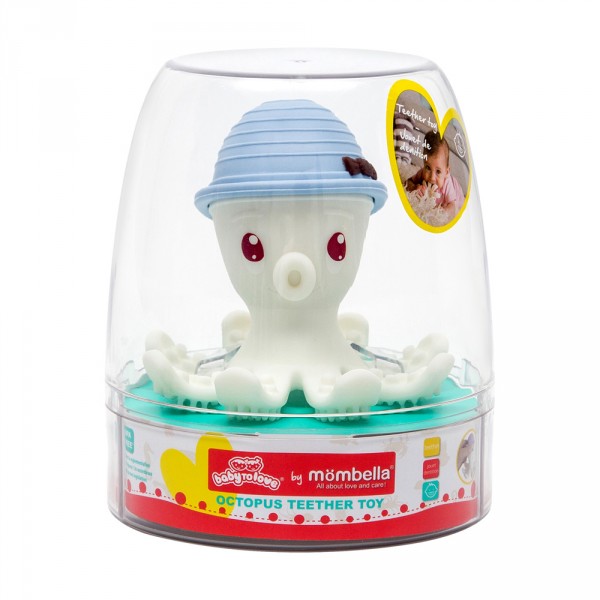 Jouet de dentition bonnie la pieuvre bleu pâle Babytolove