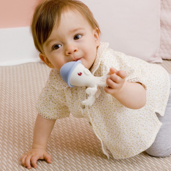 Jouet de dentition bonnie la pieuvre bleu pâle Babytolove