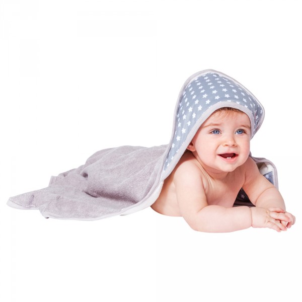 Cape de bain white stars Babytolove