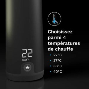 Chauffe biberon nomade superfast portable bottle warmer noir Babybrezza