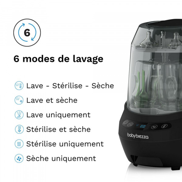 Lave-biberons bottle washer pro noir Babybrezza