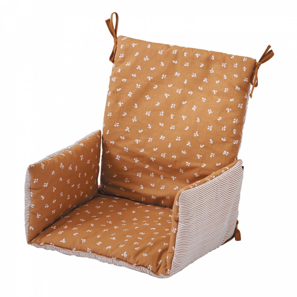 Tinéo - Coussin de chaise bébé à sangles cassonade