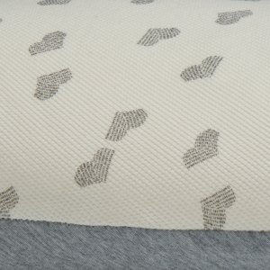 Coussin d'allaitement jersey cœurs / gris Candide