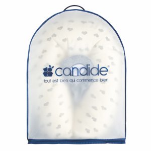 Coussin d'allaitement multirelax+ jersey cœurs / gris Candide