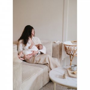 Brassard d'allaitement jersey gris / beige Candide