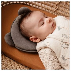 Cale tête bébé p'tit panda gris foncé Candide