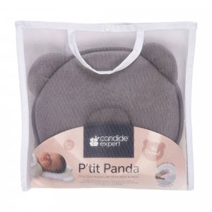 Cale tête bébé p'tit panda gris foncé Candide