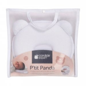 Cale tête bebe p'tit panda blanc Candide