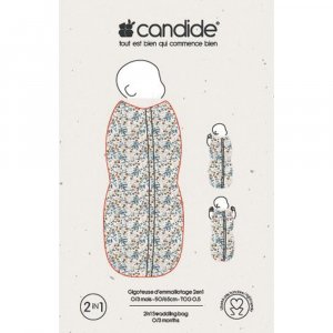 Gigoteuse d'emmaillotage 2 en 1 gaspard et lily - 0 à 3 mois Candide
