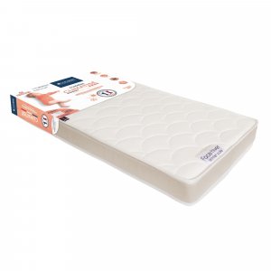 Pack matelas bébé climatisé + alèse blanc + drap housse blanc - 60x120 cm Candide