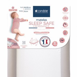 Matelas bébé sleep safe croissance 60 x 120 cm