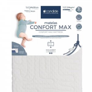 Matelas bébé confort max déhoussable 60 x 120 cm Candide
