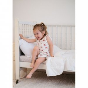 Couette pour enfant 100 x 140 cm en coton bio blanc Candide