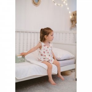 Couette pour enfant 100 x 140 cm en coton bio blanc Candide