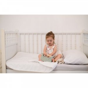 Couette pour enfant 100 x 140 cm en coton bio blanc Candide