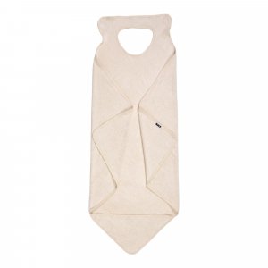 Cape de bain 2 en 1 pour bébé ecru Candide