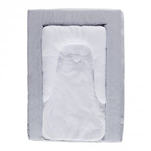 Matelas a langer douillet 2 en 1 gris chiné Candide