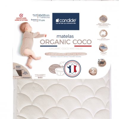 Matelas bébé organic coco 60x120 cm