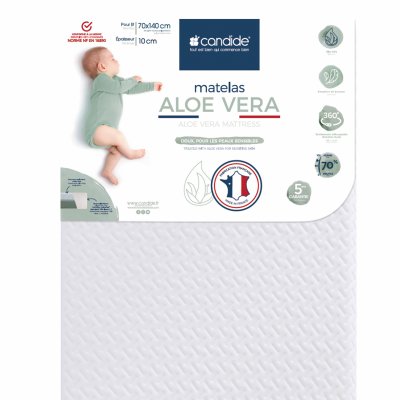 Matelas aloé vera déhoussable 70 x 140 cm