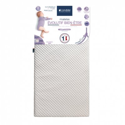 Matelas évolutif bien être déhoussable 360° 60 x 120 cm