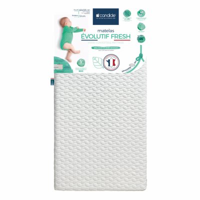 Matelas évolutif fresh déhoussable 360° 60 x 120 cm