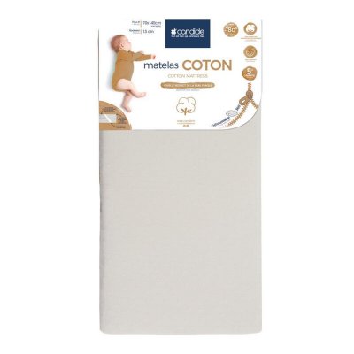 Matelas bébé coton déhoussable 70 x 140 cm