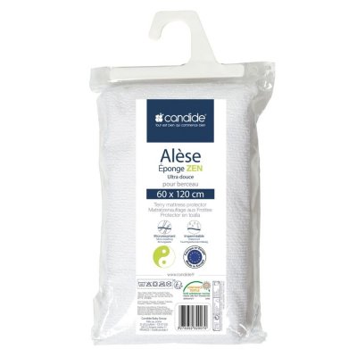 Alèse éponge viscoce de bambou zen 60x120cm blanc