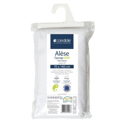 Alèse éponge viscoce de bambou zen 70x140cm blanc
