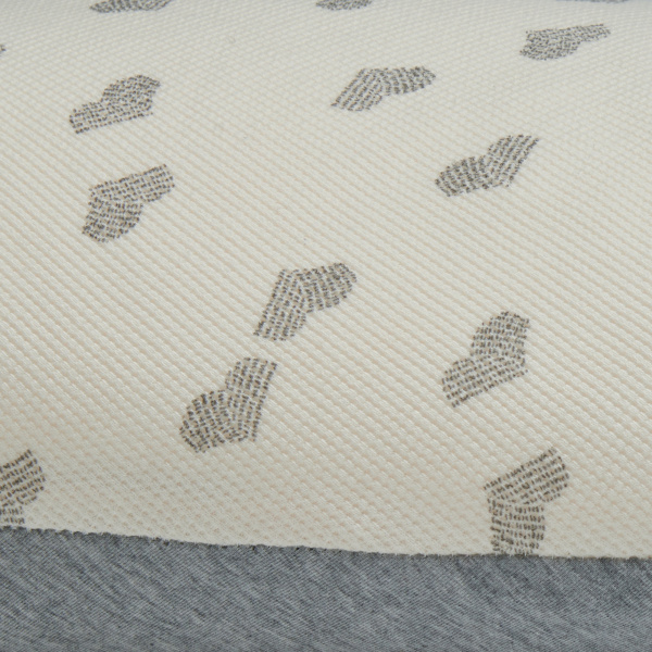 Coussin d'allaitement multirelax+ jersey cœurs / gris Candide