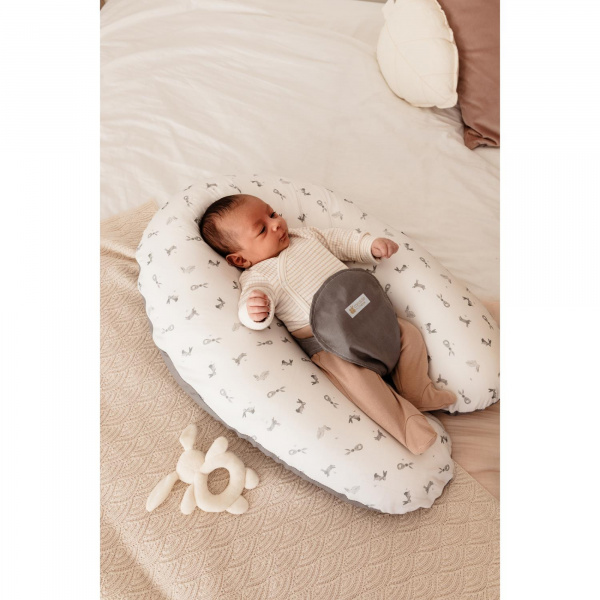 Coussin d'allaitement multirelax+ polyester coton gris/étoiles Candide