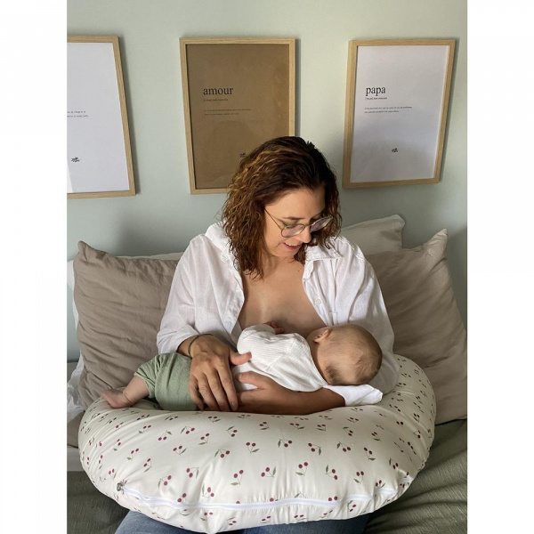 Coussin d'allaitement cerises Candide