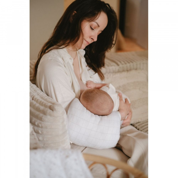 Brassard d'allaitement jersey gris / beige Candide