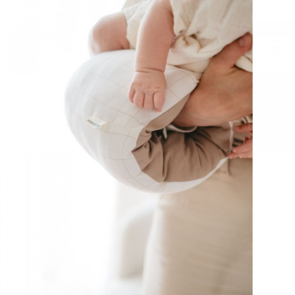 Brassard d'allaitement jersey gris / beige Candide