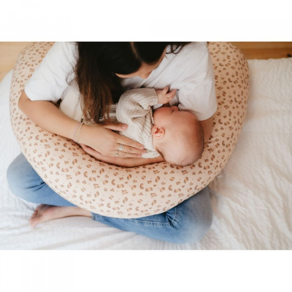 Coussin d'allaitement jersey léopard Candide