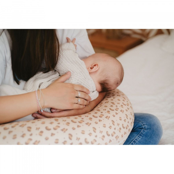 Coussin d'allaitement jersey léopard Candide