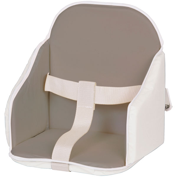 Coussin de chaise pvc gris/blanc Candide