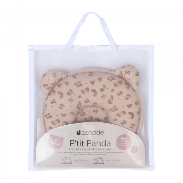 Cale tête bebe p'tit panda blanc Candide
