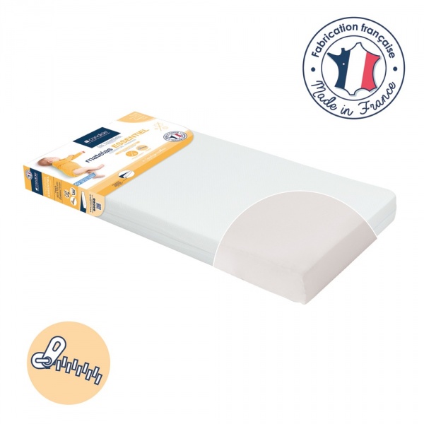 Matelas bébé essentiel déhoussable 60 x 120 cm Candide