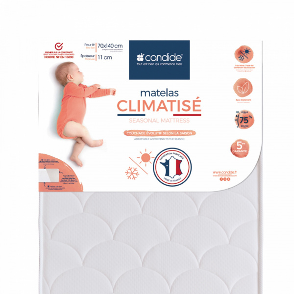 Matelas bébé climatisé 70 x 140 cm Candide