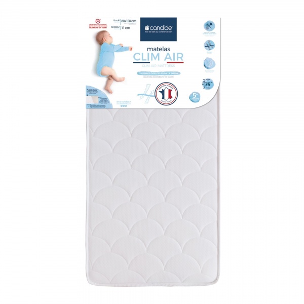 Matelas bébé clim air 60 x120 cm Candide