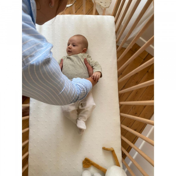 Matelas bébé coton déhoussable 60 x 120 cm Candide
