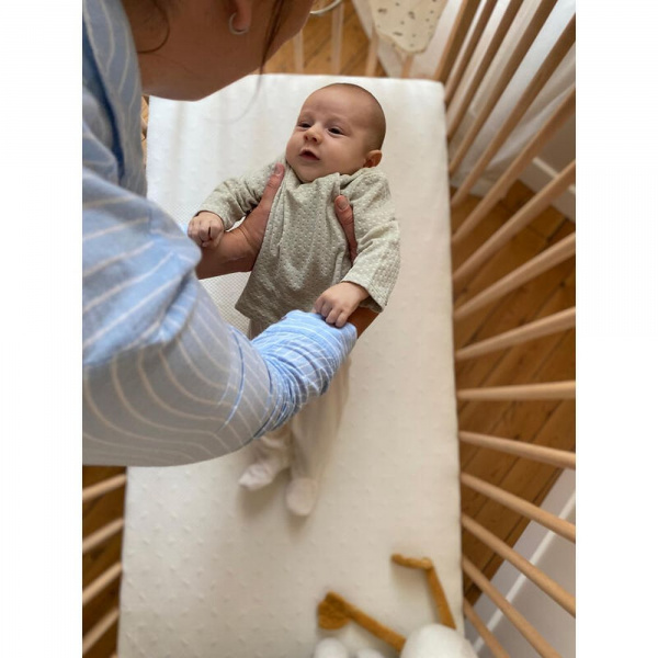 Matelas bébé coton déhoussable 60 x 120 cm Candide