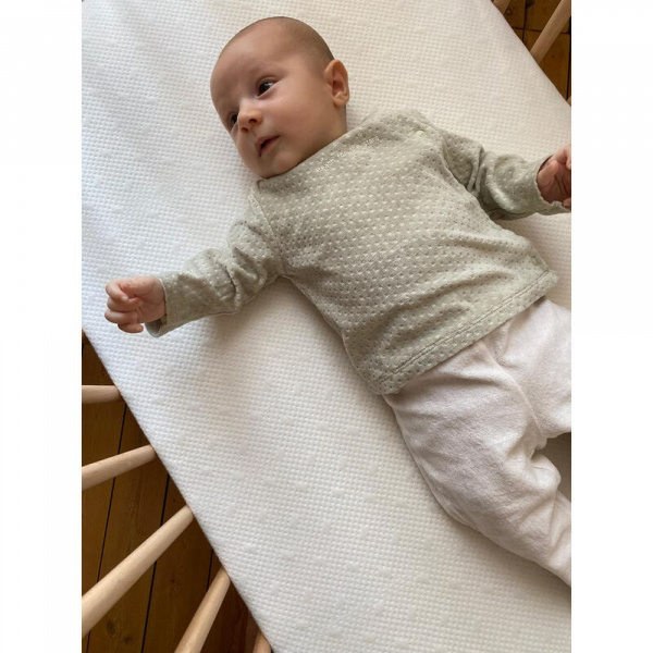 Matelas bébé coton déhoussable 70 x 140 cm Candide