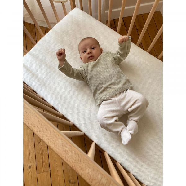 Matelas bébé coton déhoussable 70 x 140 cm Candide