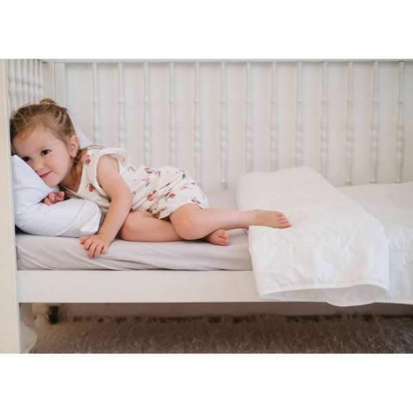 Couette pour enfant 100 x 140 cm en coton bio blanc Candide